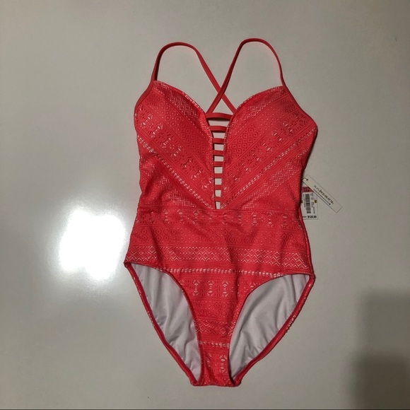 bleu Other - BLEU Rod Beattie Coral One Piece Swimsuit Sz 14